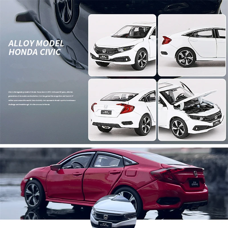 Модель спортивного автомобиля из сплава 1:32 HONDA CIVIC Литые металлические