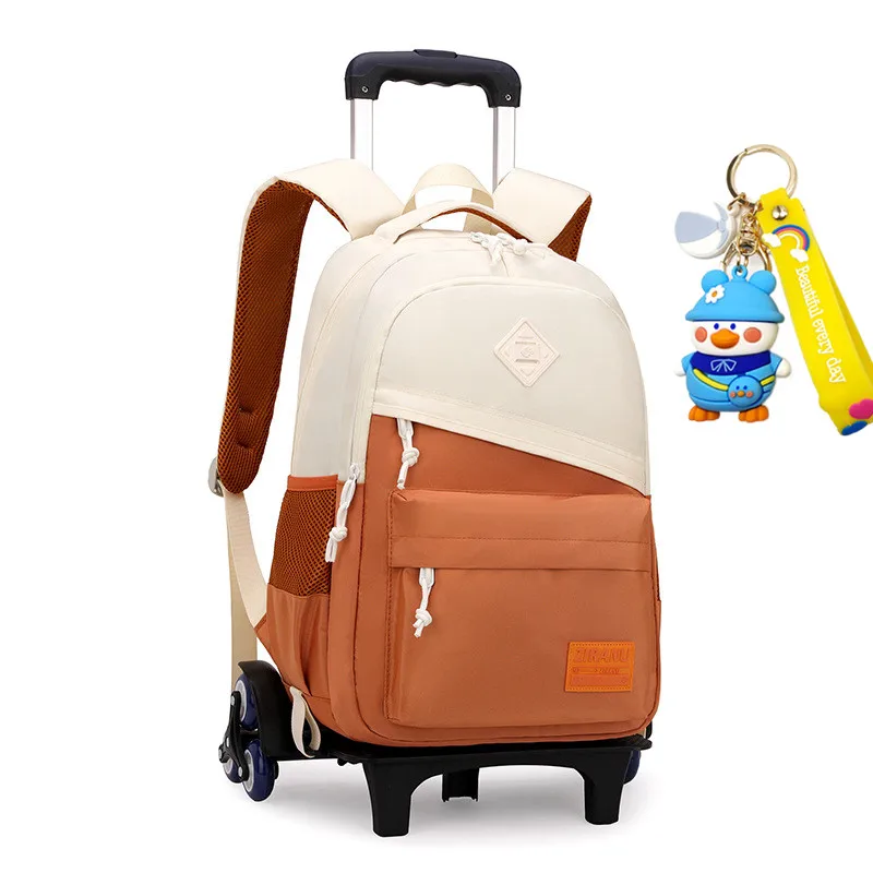 Trolley Schoolbag kids school Backpack Removable Children School Bags With Wheels for boys  Kids girls Luggage Wheel Book Bags