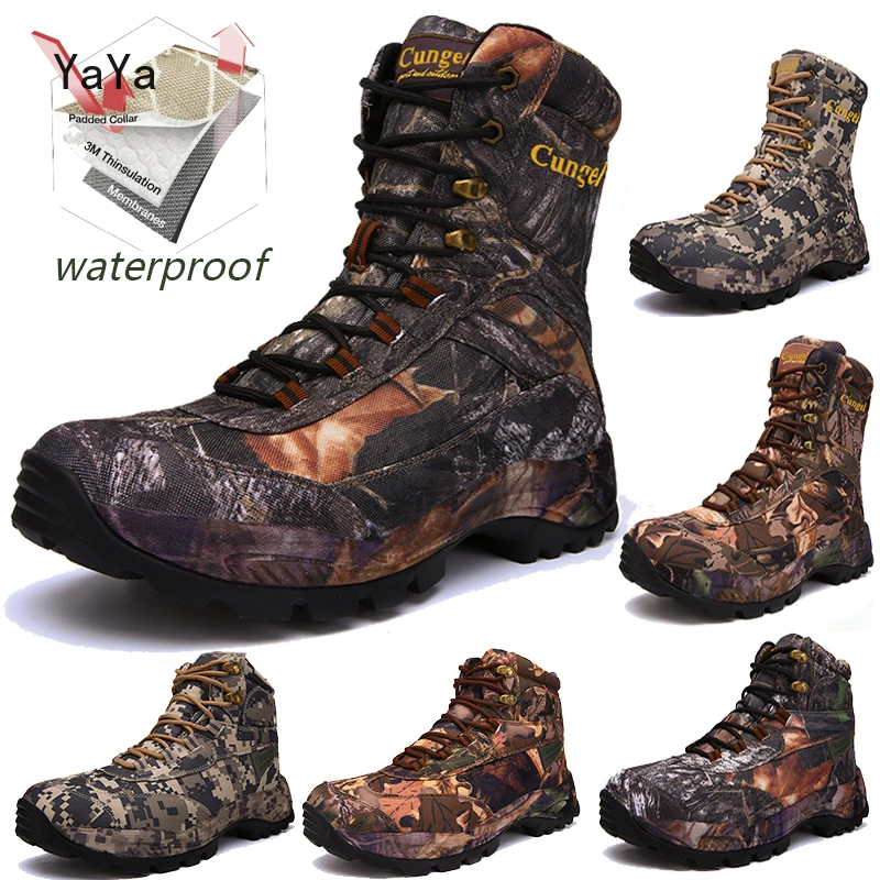 military boots Camouflage Men Hiking Shoes Outdoor Walking Hiking Boots Mountain Sport Boots Climbing Sneakers Hunting Boots