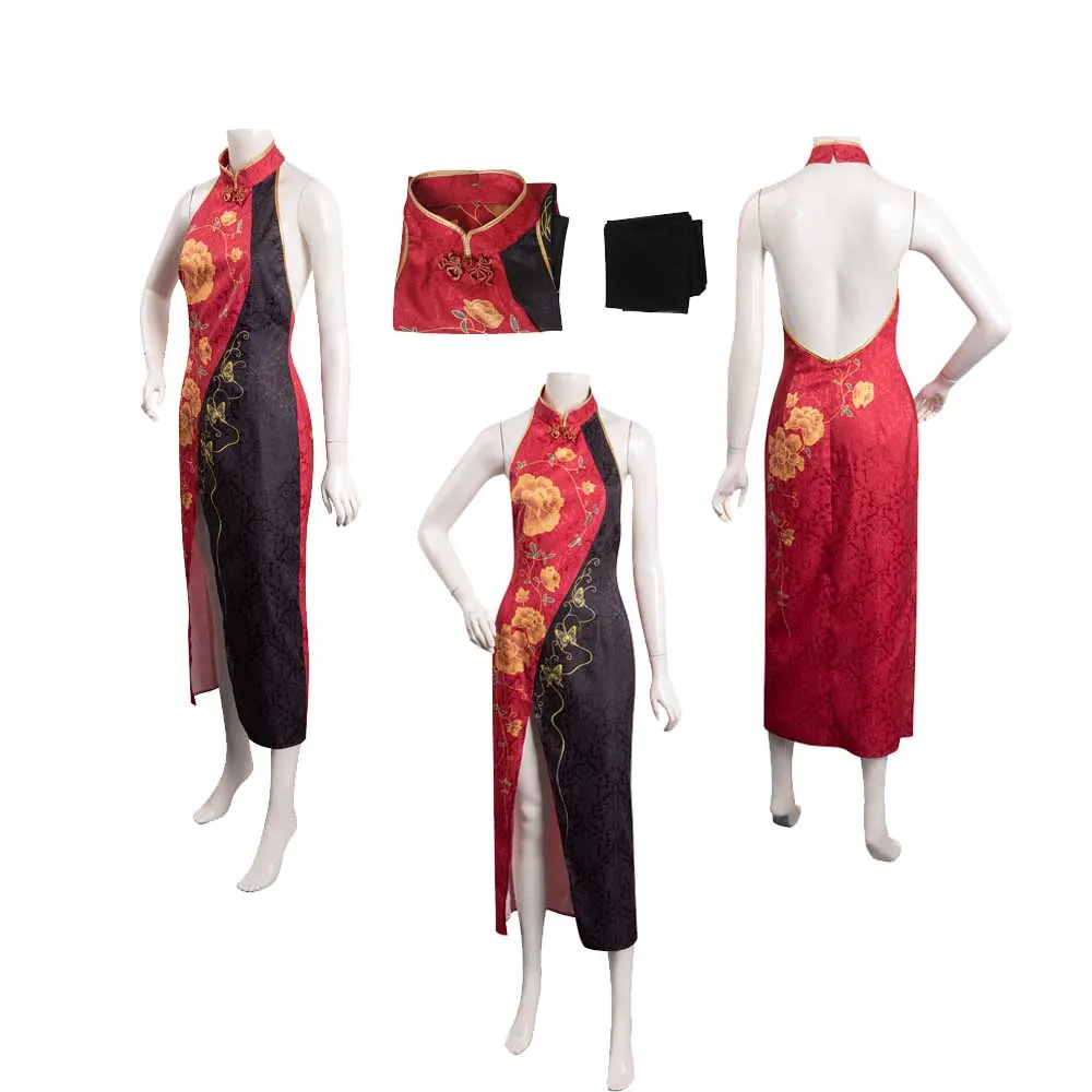 Женский костюм Ципао Ada Wong для косплея ролевых игр фантазия карнавал на Хэллоуин