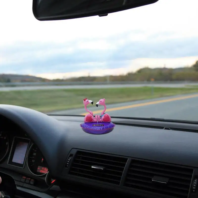 Солнечная батарея Танцующий Фламинго Приборная панель Пупс Игрушки автомобиля