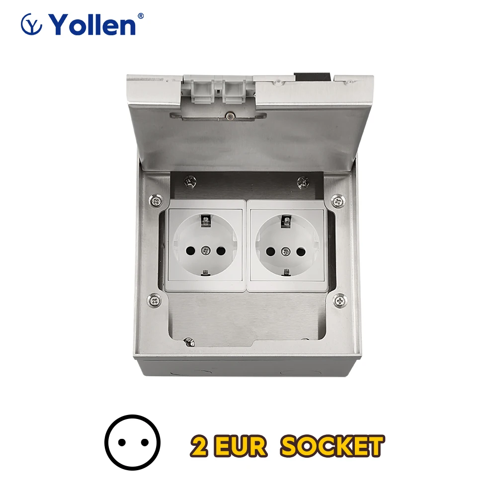 Встраиваемая напольная розетка Yollen 230В