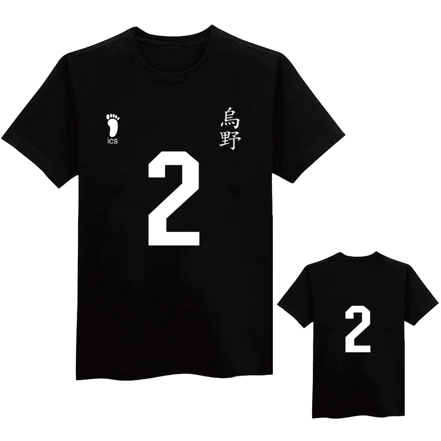 

2022 симпатичная футболка Haikyuu с единорогом для старшей школы, Мужская хлопковая футболка, летняя повседневная футболка, одежда для мальчиков...