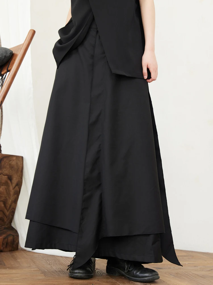 

XITAO Irregular Loose Casual Ankle Length Pants Personality All-match Fashion 2023 Summer Women New Wide Leg Pants HQQ0946