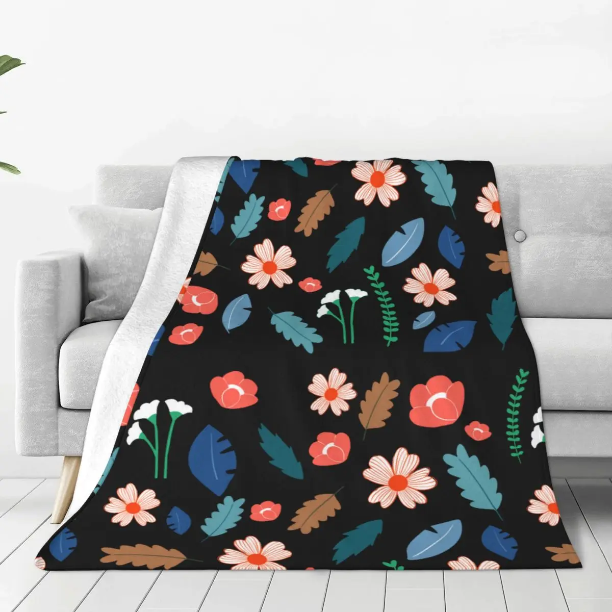 

Flowers Blanket Ultra Soft Cozy Blooming Flowers Decorative Flannel Blanket All Season For Home Couch Bed Chair Travel