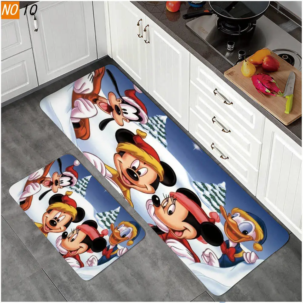 

Non-slip Kitchen Mat Disney Mickey Carpets Bedroom Bedside Carpets Anti-slip Bathroom Rug Floor Mats Door Mat Home Decor