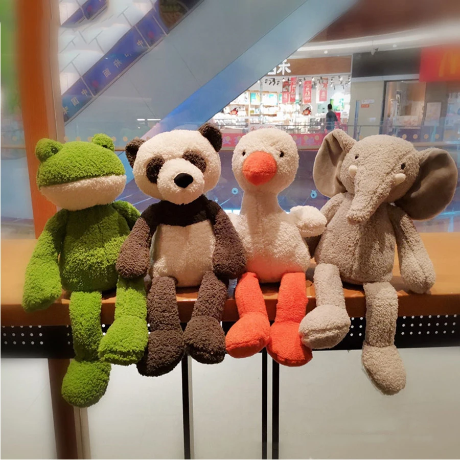 

40cm long legs hanging feet frog elephant forest animal cartoon Soft Plush Doll Toy comfort sleep doll gift children's quiet toy