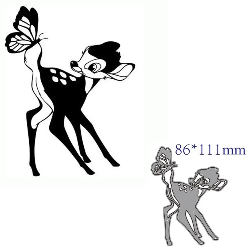 Металлические Вырубные штампы форма для вырезания украшение в виде оленя и