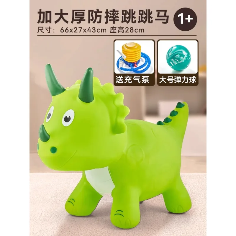 

Children's Triceratops, Dinosaurs, Jumping Horses, Inflatable 2023 New Baby Fall Prevention, Adult Seat, Children's Toy Trojans