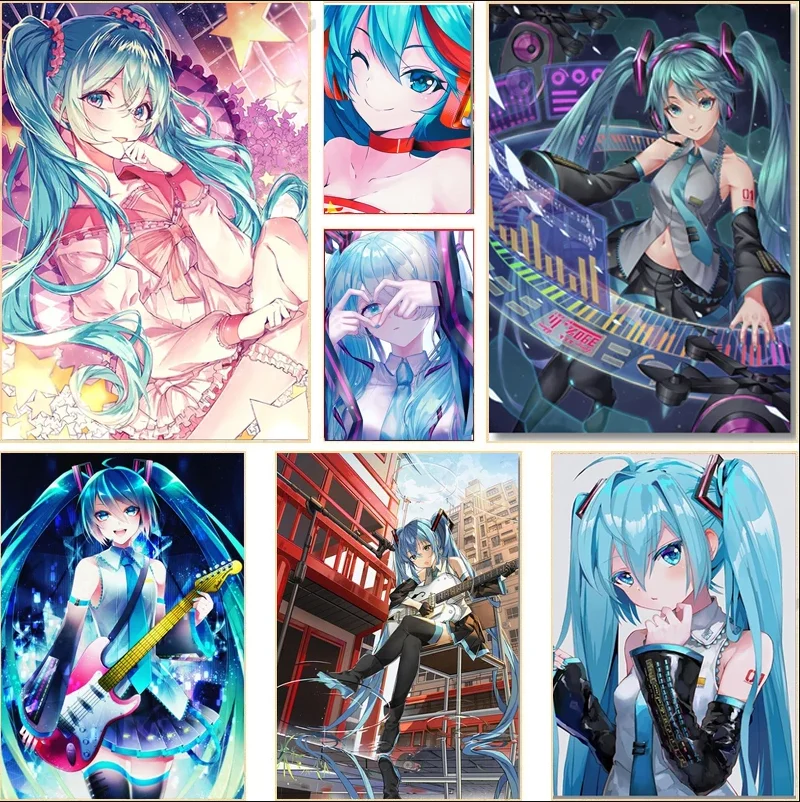 

Japanese Anime Singer Miku 5d Diy Diamond Painting Cartoon Girl Wall Art Picture Diamond Embroidery Mosaic For Living Room Decor