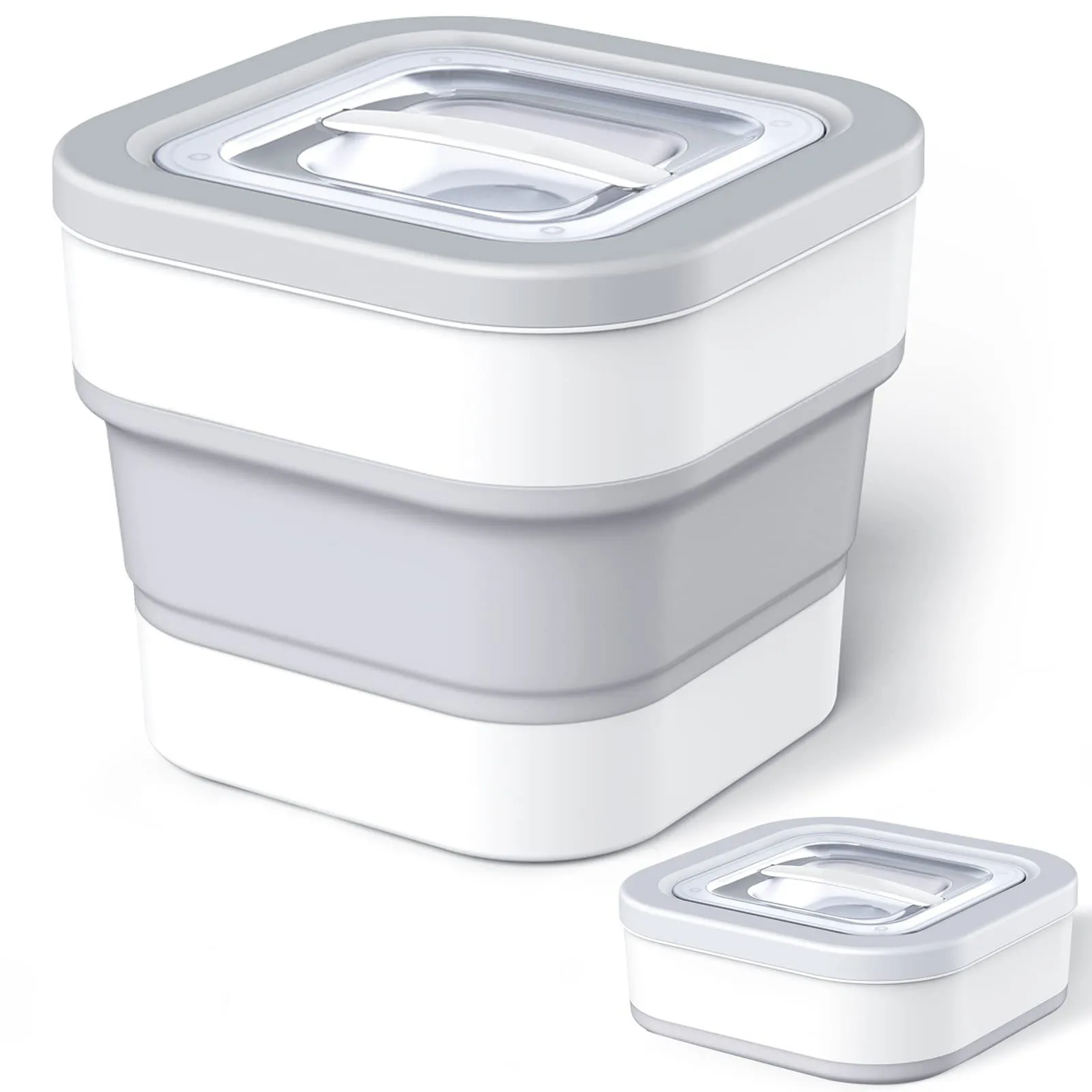 

Контейнер для хранения еды для собак, складной контейнер для еды с прозрачной крышкой, большой контейнер для еды для домашних животных для собак, кошек и других питомцев