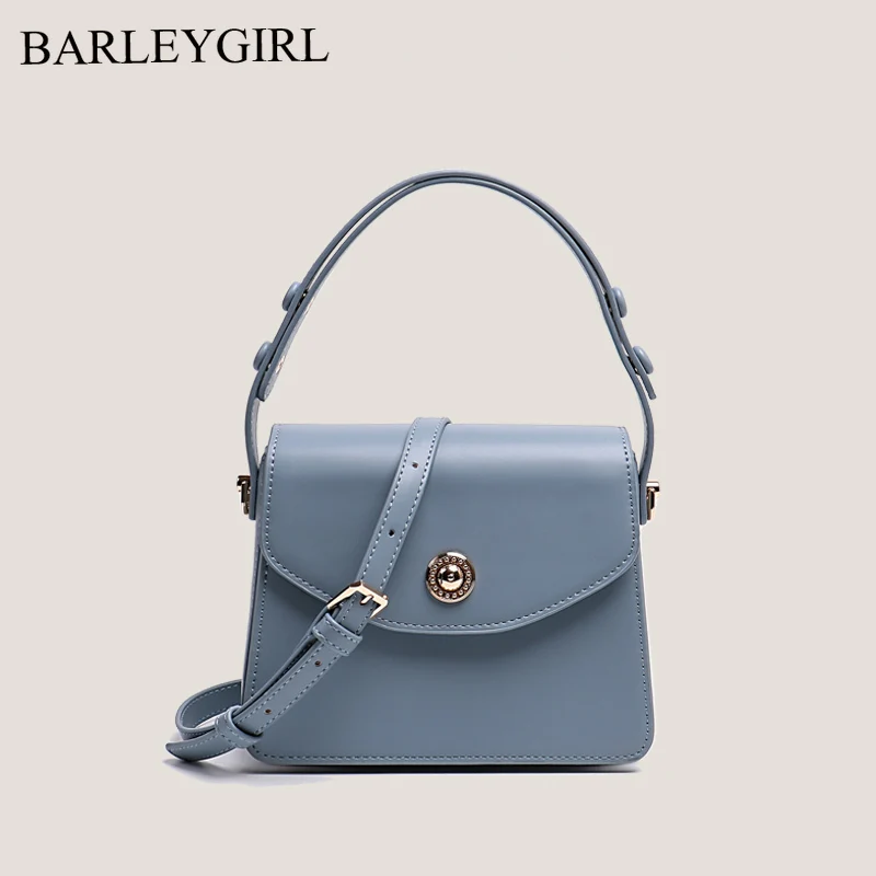 

Barleygirl Designer 2022 Original Trendy Fashion One Shoulder Underarm Handbag Simple Female Messenger Portable Small Square Bag