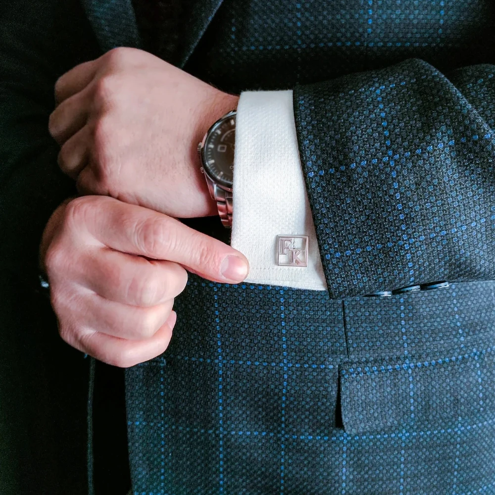 Запонки для мужчин и женщин персонализированные запонки с инициалом подарок