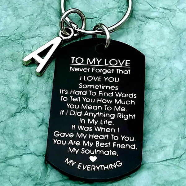 

To My Love I Love You Keychain Couples Lovers Gift for Him Her Boyfriend, Girlfriend, Husband wedding Anniversary gift