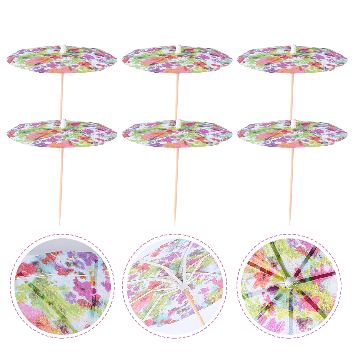 

20pcs Appetizers Picks Umbrellas Cupcake Picks Hawaiian Cupcake Toppers Picks Dessert Picks