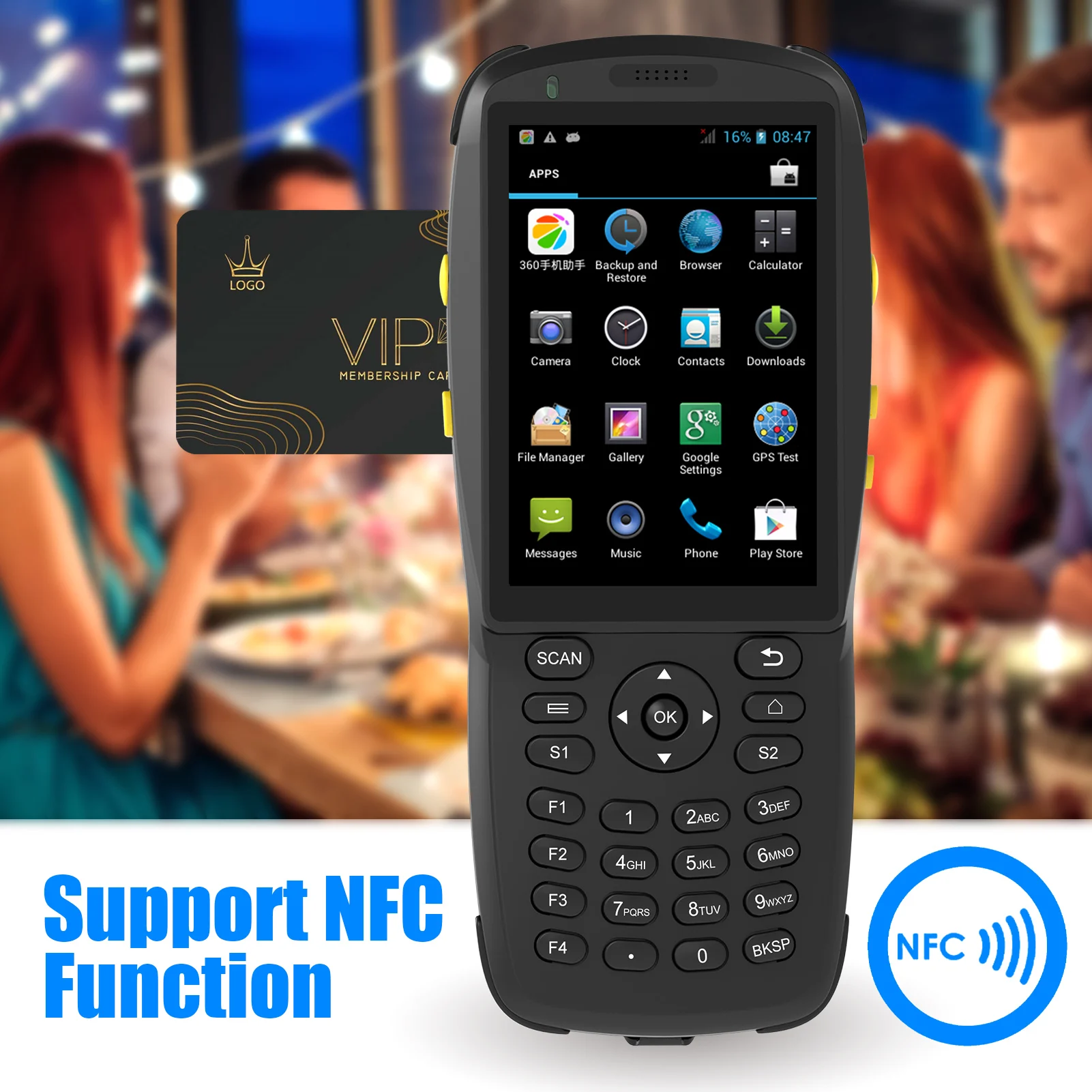 Сканер штрих-кодов Android PDA портативный POS-терминал 1D/2D/QR сканер 3G 4G WiFi BT мобильный
