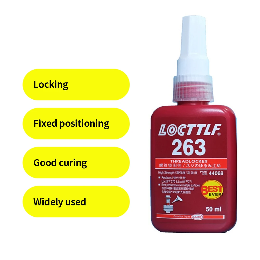 

Anti-loose Thread Seal Lock Glue 263 Screw Glue Oil Resistance Threaded Nuts Metal Locking Adhesive Home Accessories Universal
