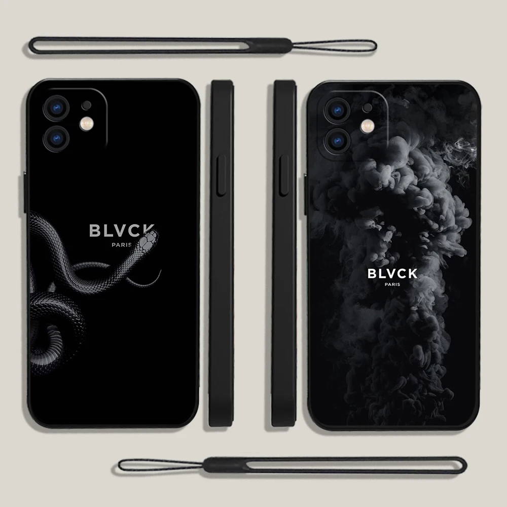 

Luxury Design Blvcks Parises Snake Phone Case For Samsung Galaxy S23 S22 S21 S20 Ultra FE S10 Note 20 Plus With Lanyard Cover