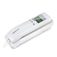 Trimline Corded Phone with Dual LCD Display  Caller ID  Dual Systems  Adjustable Ringtone Volume Desk Wall Telephone for Home