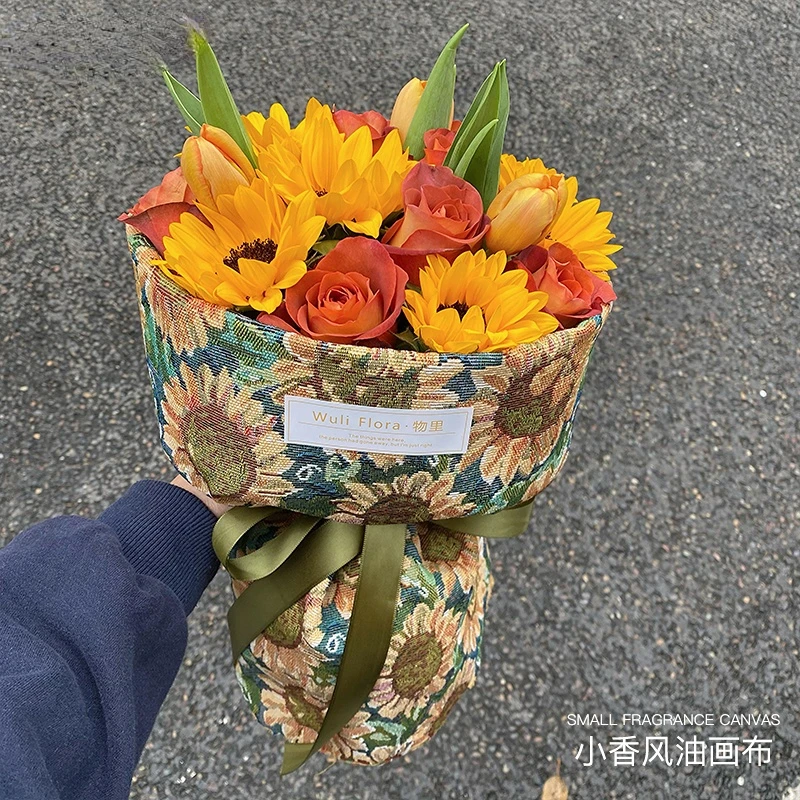 

1,5x0,5 м ретро картина маслом оберточная бумага Круглый Букет Ткань Diy материал цветы искусство и ремесла