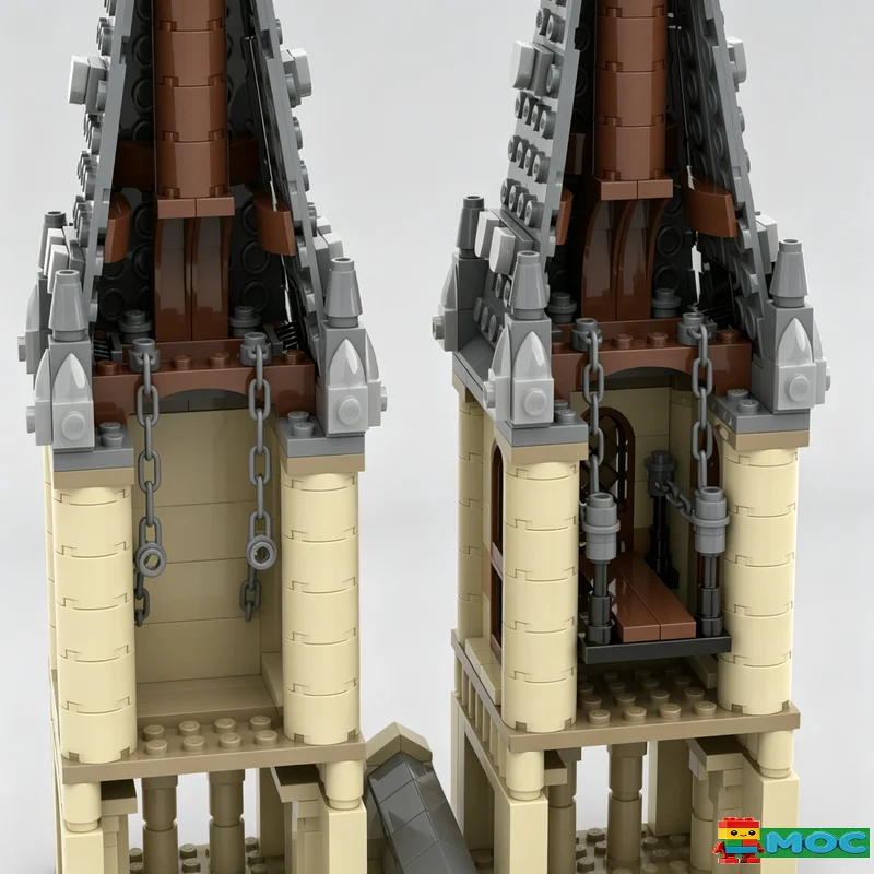 Набор строительных блоков MOC «Средневековые колокольни» (1360 деталей), модель городской улицы, развивающая игрушка для самостоятельной сборки, подарок на день рождения (art.: 3920db73700db) - 3920db73700db