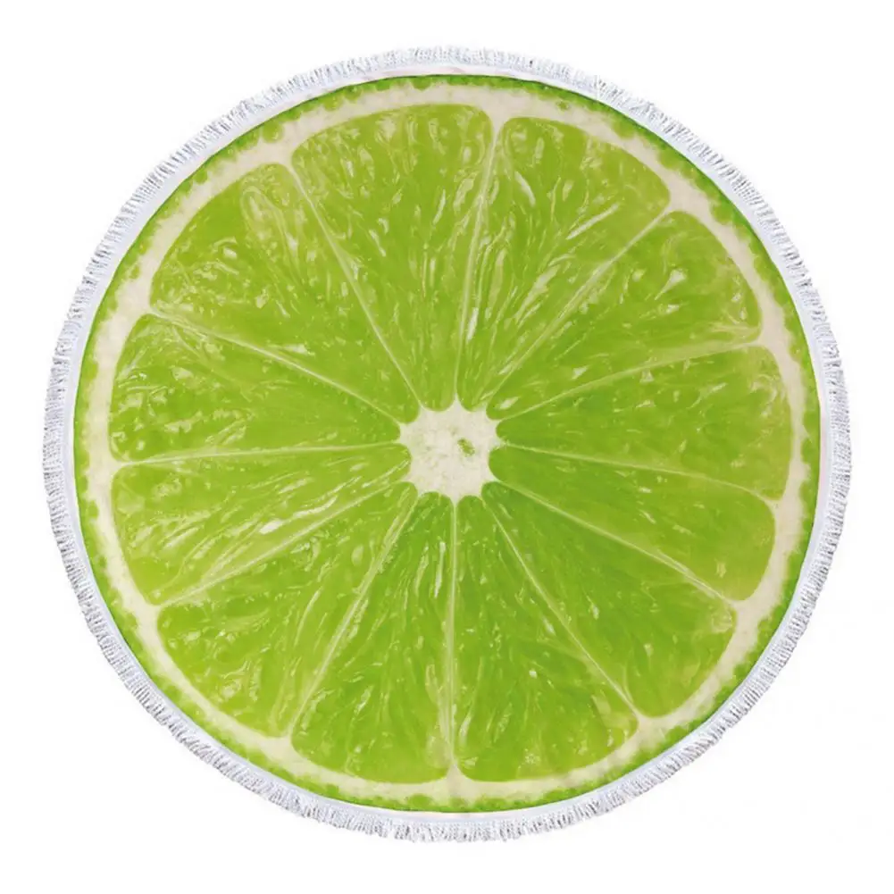 

Portable Premium Beach Towel Water Absorbing Fruit Pattern Carpet for Beach