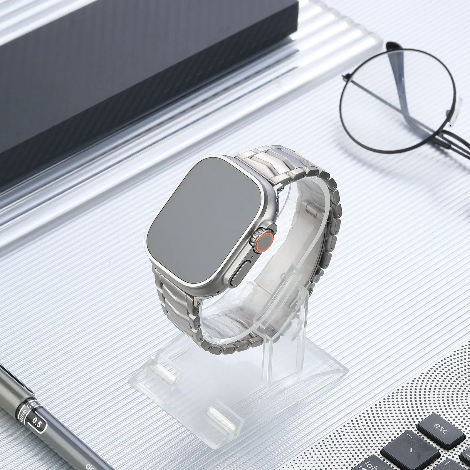 Титановый ремешок для Apple Watch UItra Band 49 мм Металлический браслет iWatch Series 9 8 7 6 5 4 3 SE ремешки 44 мм 45 мм 40 мм 41 мм 38 мм 42 мм (art.: 3920ca05a8ebe) - 3920ca05a8ebe
