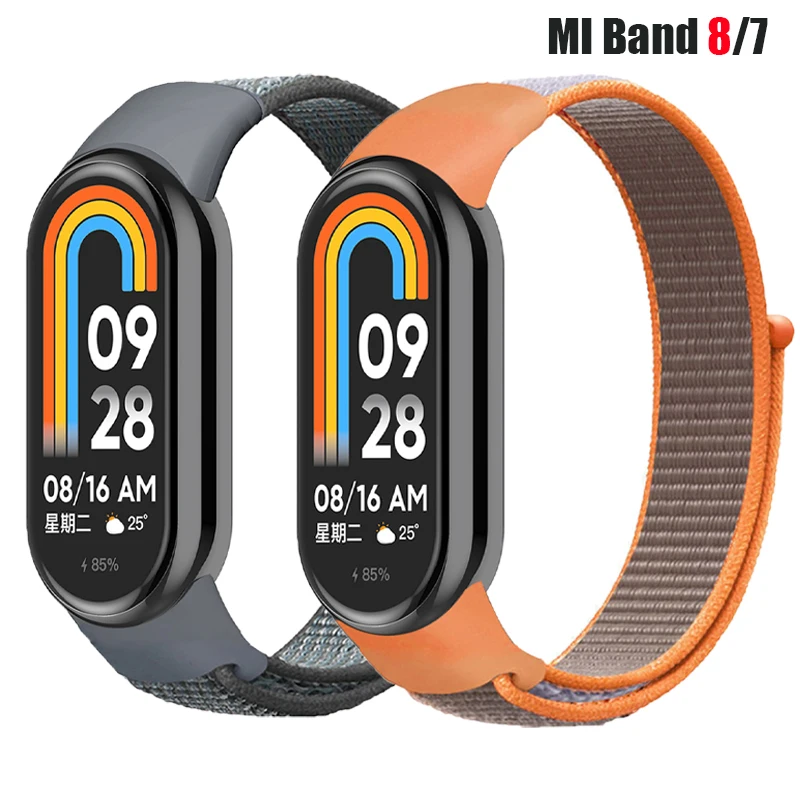 

Nylon loop Bracelet for xiaomi miband 8 7 6 smartwatch Wristband Sport strap pulsera for xiaomi Miband 8 NFC watchband miband3 4