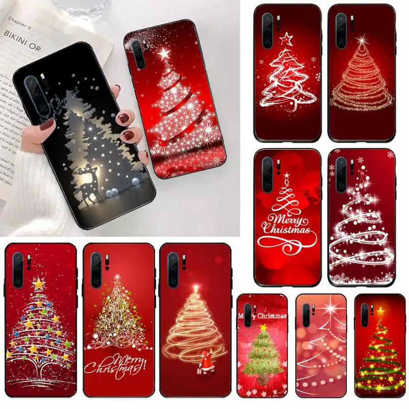 

Merrry Christmas tree New Year gifts Phone Case For Huawei honor Mate 10 20 30 40 i 9 8 pro x Lite P smart 2019 Y5 2018 nova 5t