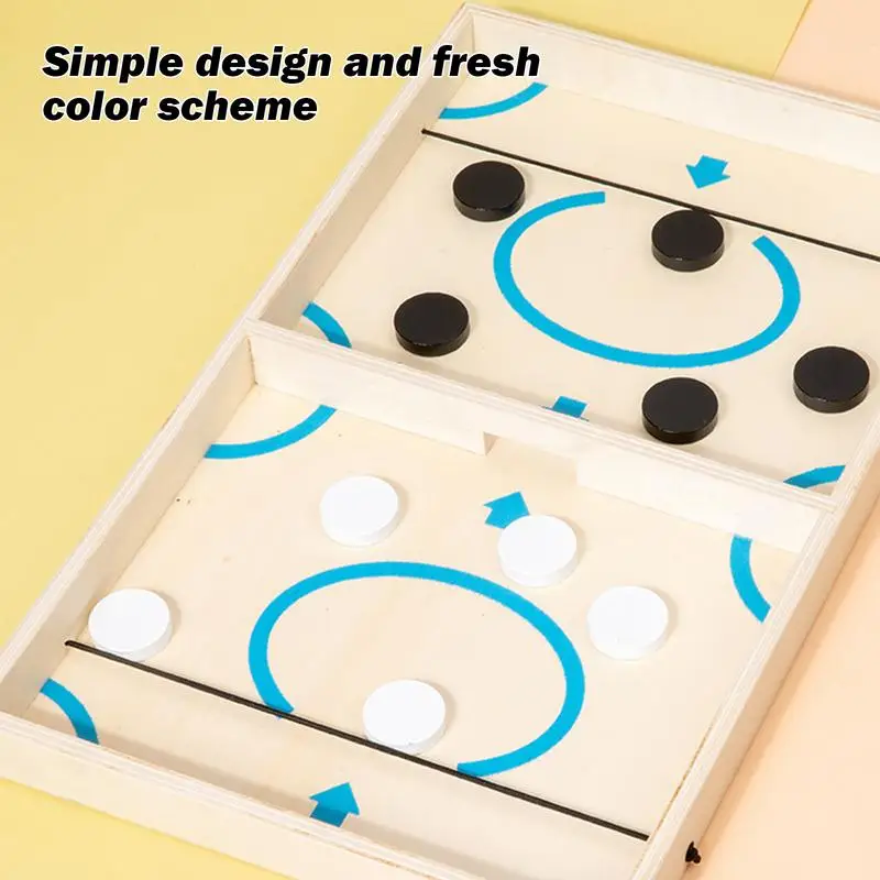 Деревянная хоккейная игра деревянная быстрая шайба игровая игрушка семейная