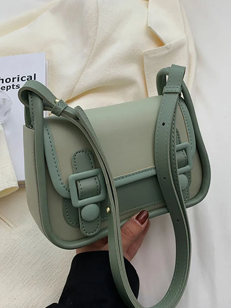 

Contrast Shoulder Bags for Women 2022 Fashion Pu Leather Crossbody Women's Bag Underarm Luxury Designer Flap Handbags Female