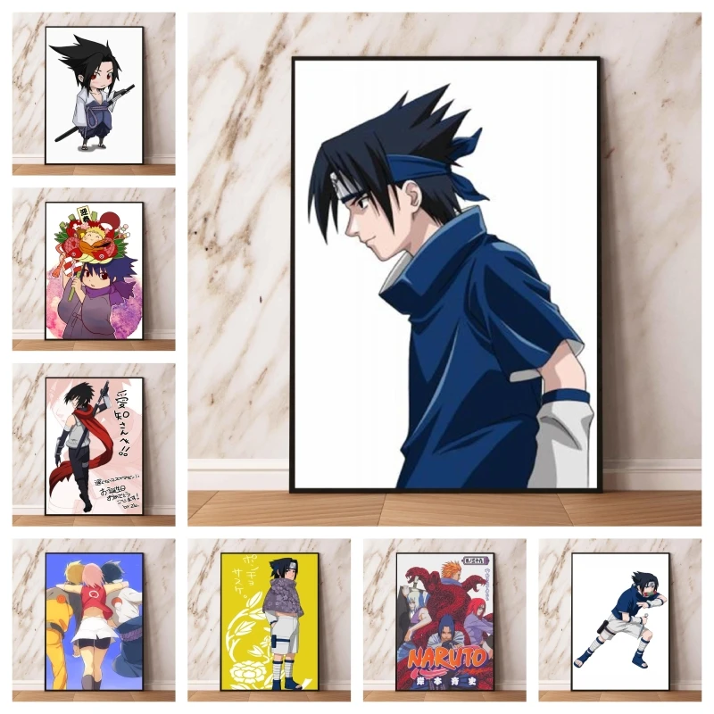 

Anime Posters Cartoon Sasuke Room Home Hanging Decor Gifts Picture Wall Stickers HD Print Art Prints Decoration Paintings