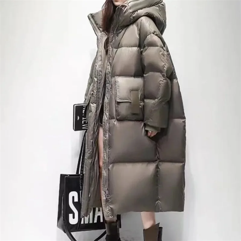 Зимняя пуховая куртка женская одежда новинка 2024 Корейская версия свободное