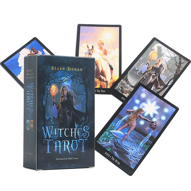 

12*7cm Witches Tarot Deck Oracle Cards Entertainment Card Game for Fate Divination Tarot Card with Guide Book