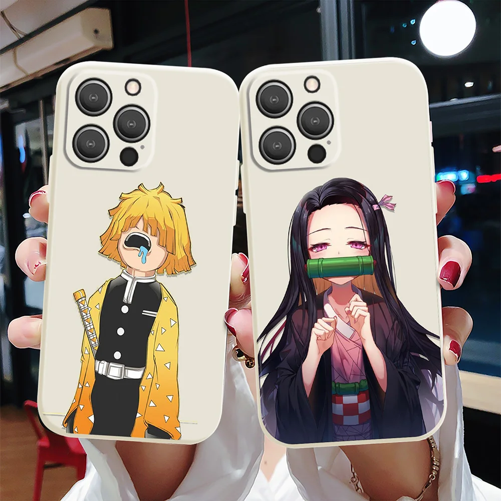 

Demon Slayer Phone Case For IPhone 13 12 Mini 11 Pro Max XS XR X 7 8 Plus SE 2020 2022 Soft TPU Protection Fundas Cartoon