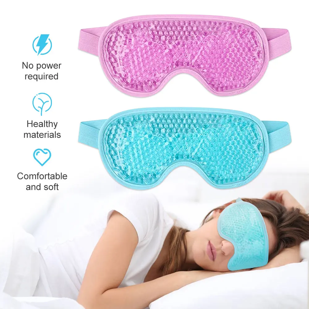 

Гелевая сумка со льдом маска для сна охлаждающая Горячая компрессионная снятие усталости удаление темных кругов глаз Спа маска для сна мас...