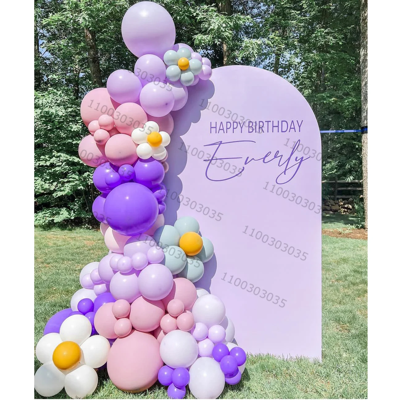 

155 шт., Декоративная гирлянда с розовыми и фиолетовыми воздушными шарами