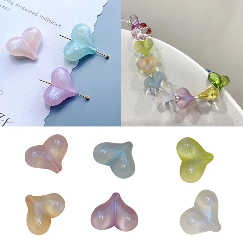 

100-Piece Glittering HeartCharm Sparkling Heart Accessories DIY Heart Charm