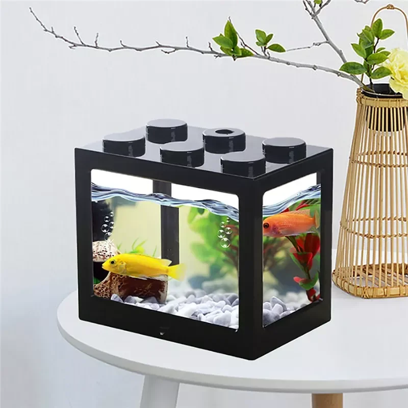 

Multicolor Stackable Building Blocks Ecological Creative Aquarium Fish Spider Tank Small Reptile Pet Box Home Decoration