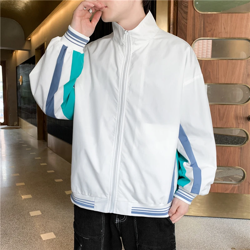 

Корейская версия весны и осени Гонконгская ветровка уличная бейсбольная куртка тонкая спортивная куртка для влюбленных