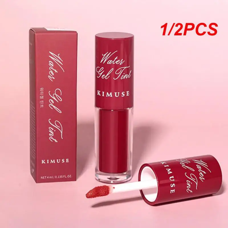 

1/2PCS Easy To Apply Matte Lip Gloss Matte Finish Non Stick Lip Gloss Lasting Hyperpigmentation Lipstick Long Lasting Lip Gloss