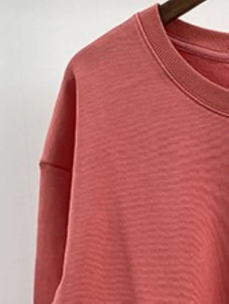 

Women's Sweatshirt Back Letter Print Long Sleeve O-Neck Fashion Pullover Top