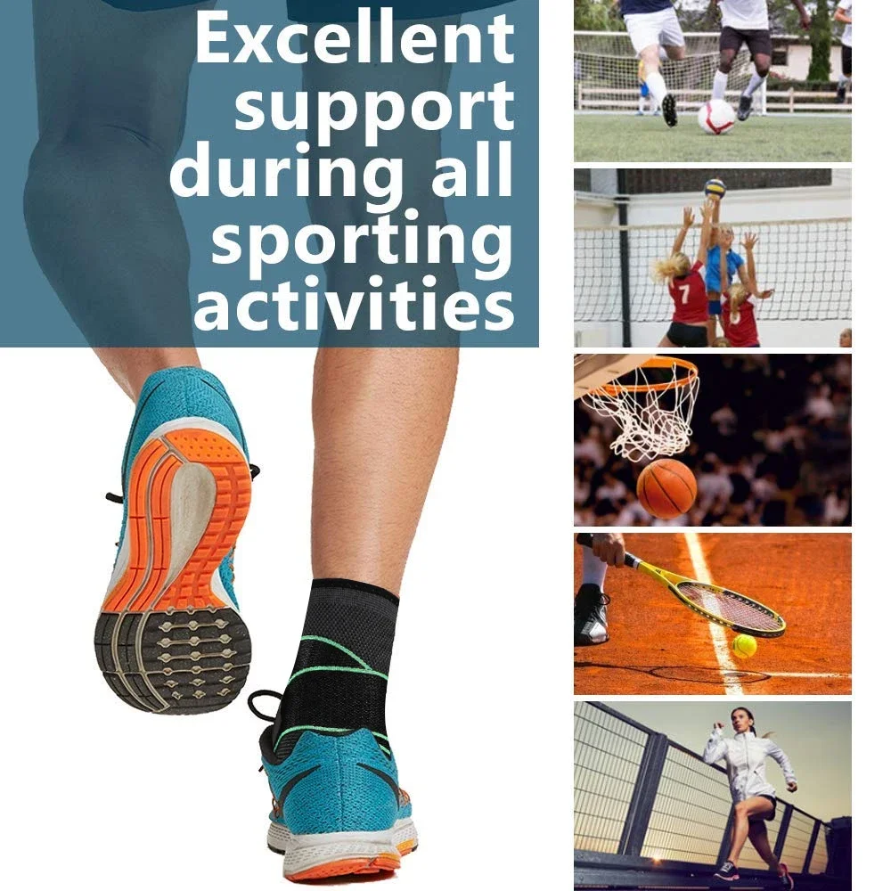 1 шт. компрессионная повязка на лодыжку с регулируемыми ремешками поддержка