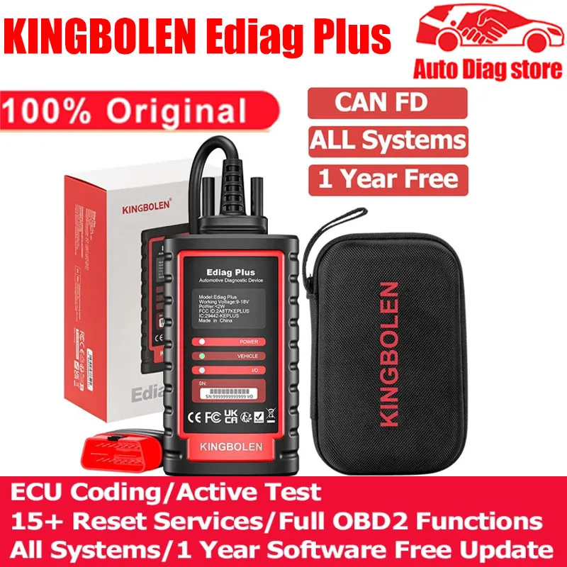 KINGBOLEN Ediag Plus THINKDIAG 2 CAN FD Протокол ВСЕ Полное программное обеспечение 15 Сброс