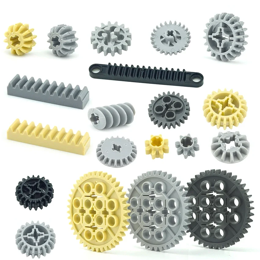 Технические кирпичи детали шестерни червячная стойка классические аксессуары MOC