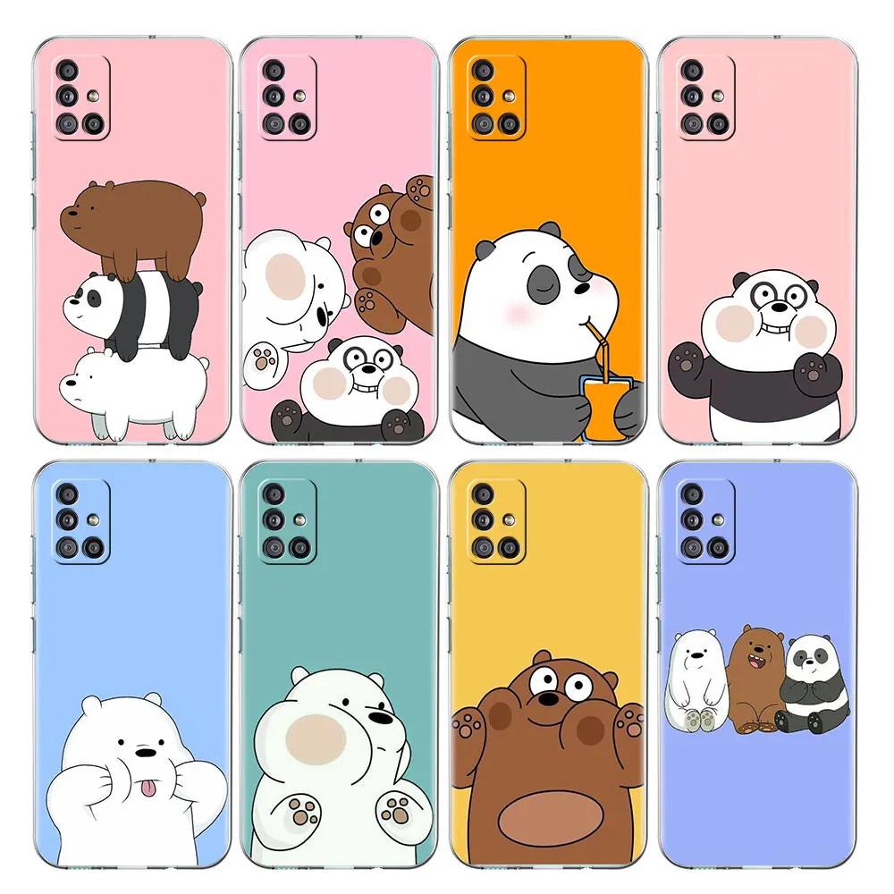 

Clear Case For Samsung Galaxy A52 A12 A51 A32 A21s A71 A32 A22 50 A70 A31 A72 5G Phone CoverWe Bare Bears