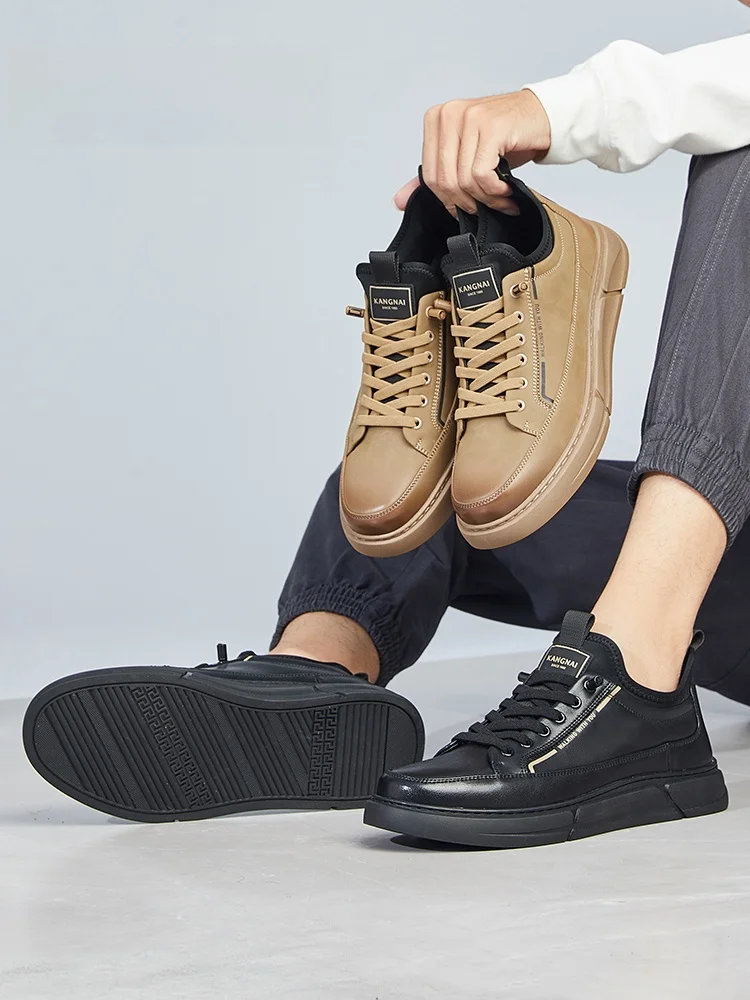 Мужская обувь Conner новая зимняя модная повседневная кожаная универсальная