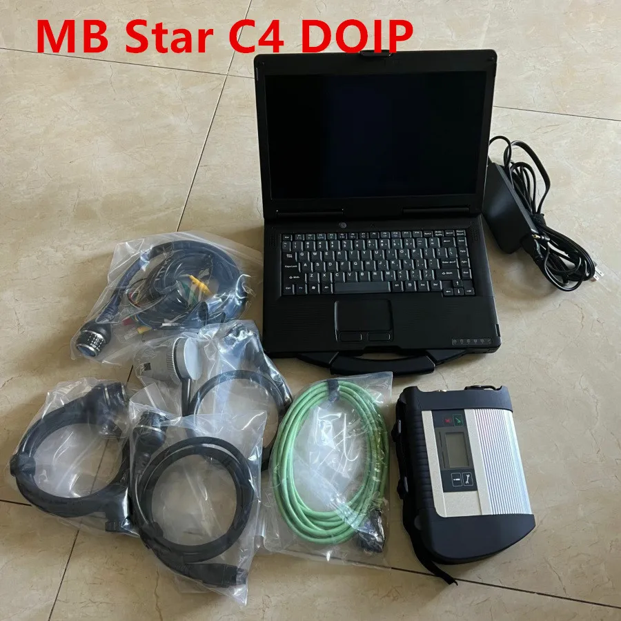 DOIP MB STAR C4 с программным обеспечением SSD 2023 09 WiFi SD Подключение CF53 Toughbook