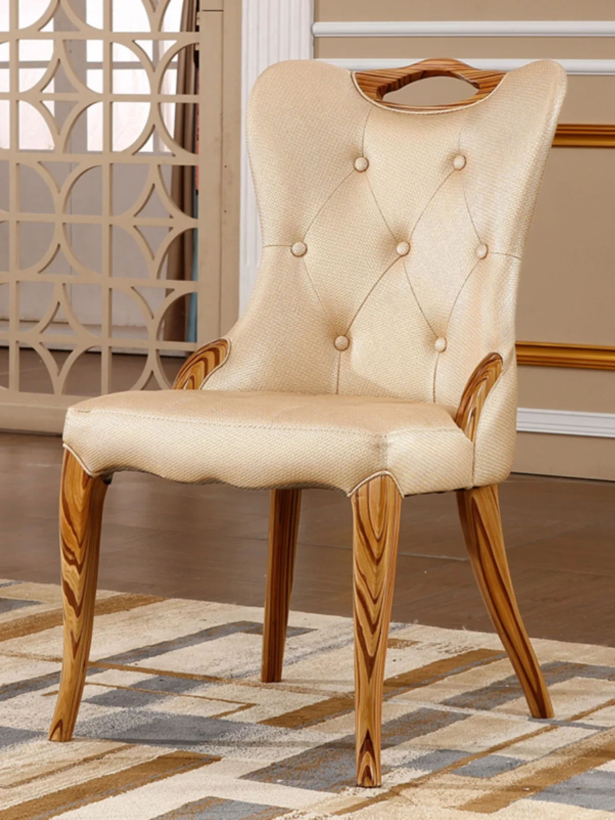 

Dining chair new European dining chair Gold postmodern dining chair simple fashion dining chair