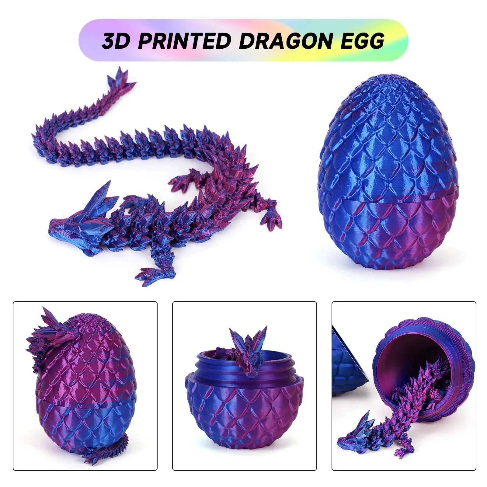 Украшения для дома 3D печатные яйца дракона 1 шт. украшение подвижные вращающиеся
